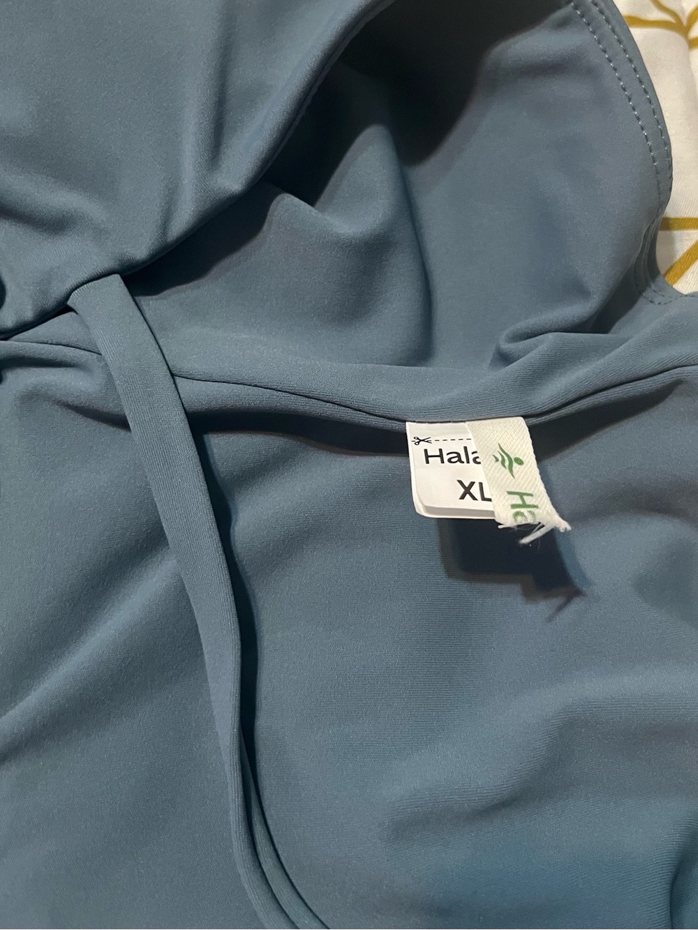 NWOT HALARA Breezeful Teal Wide-Leg V-Neck Jumpsuit - Picture 8 of 8